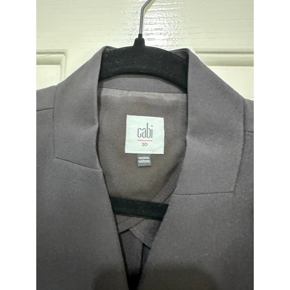Cabi #4119 Black Career One Button Ponte Knit Dinner Blazer Jacket Size 10 - Picture 3 of 6